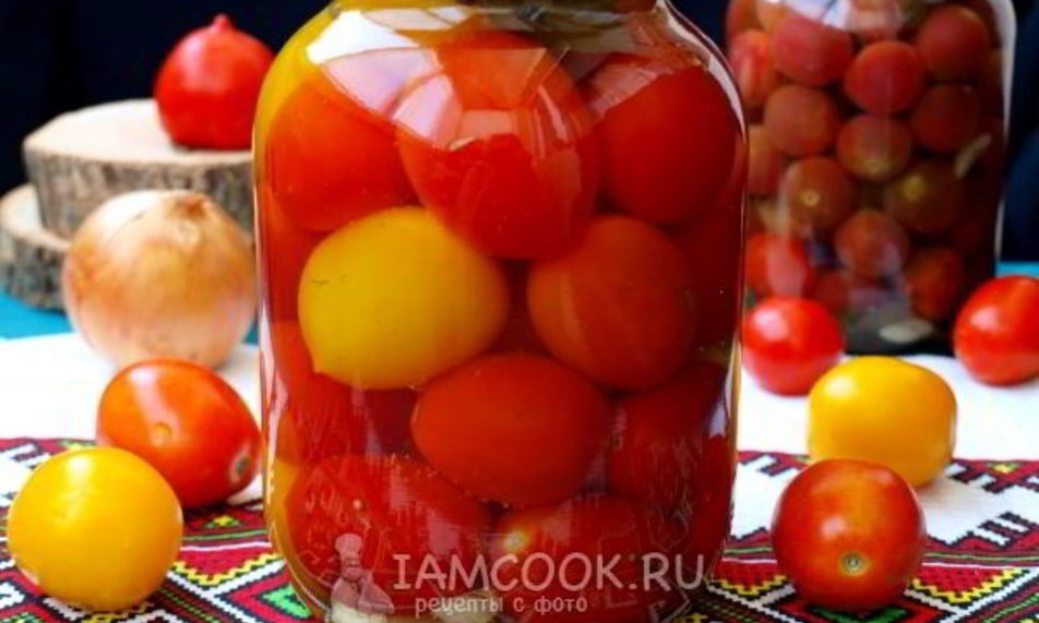 Рецепт помидоров с луком пальчики оближешь на зиму