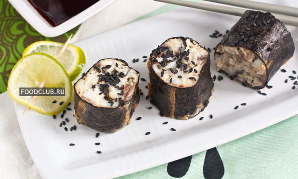 Рецепт горячих роллов с белой рыбой