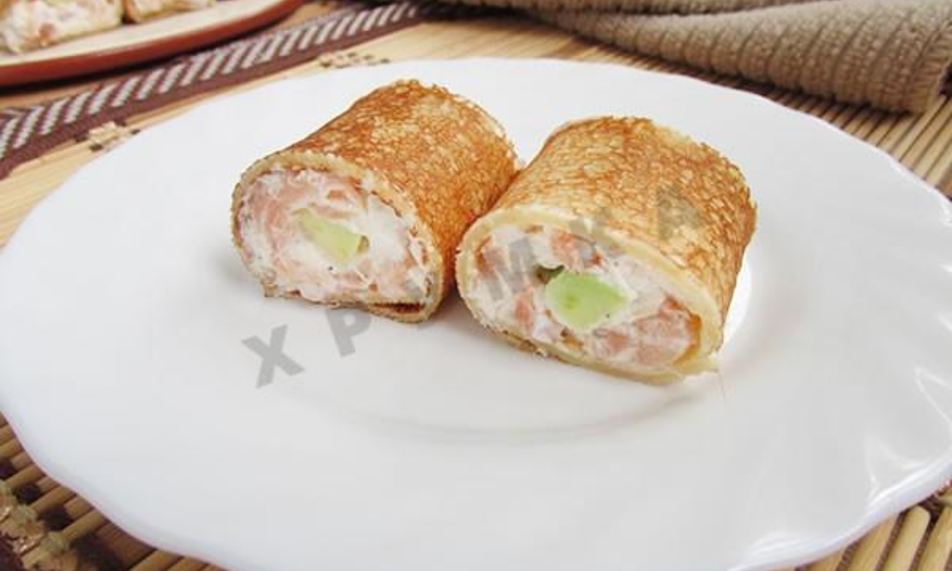 Рецепт роллов из блинов с начинкой