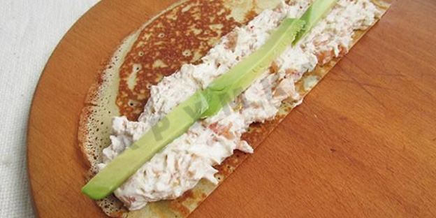 роллы из блинов с начинкой