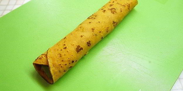 роллы из тыквы со шпинатом, копченостями и фисташковым майонезом