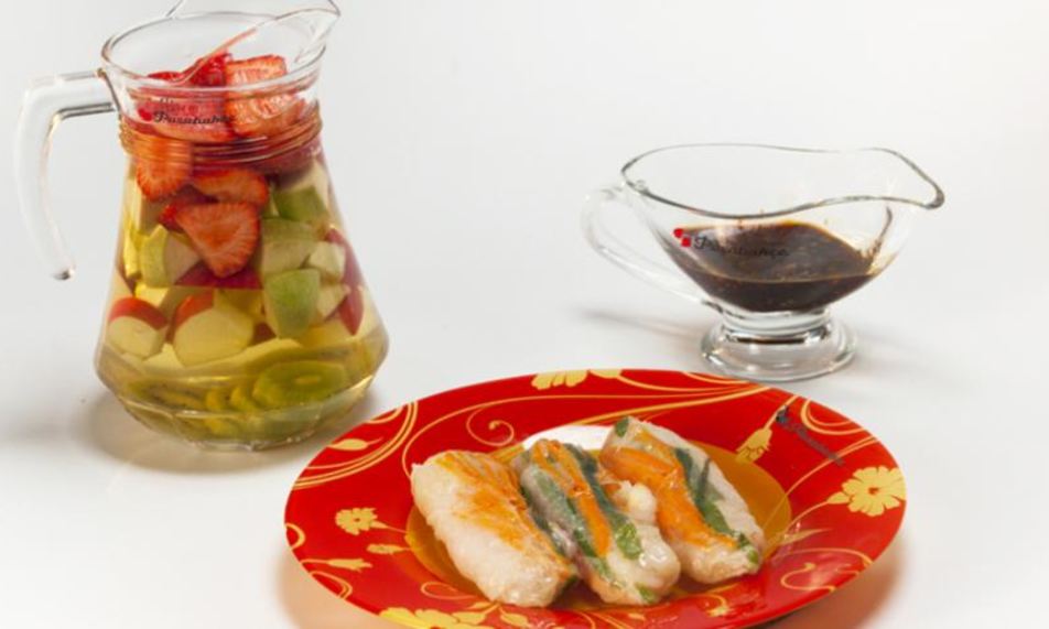 Рецепт роллов с креветками и сангрия