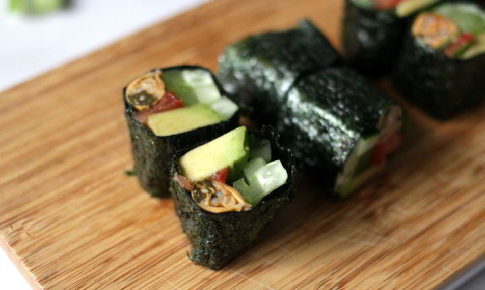 Рецепт роллов с мидиями и овощами