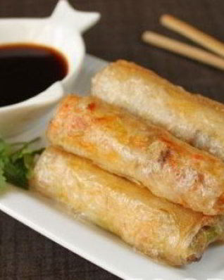 Спринг-роллы с креветками и свининой