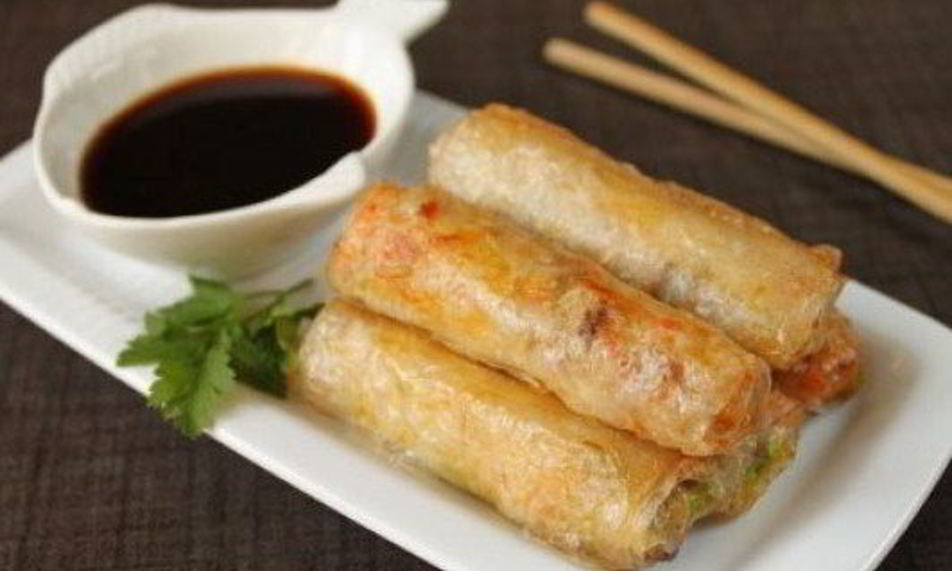 Рецепт спринга-роллов с креветками и свининой