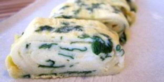 яичный ролл на завтрак