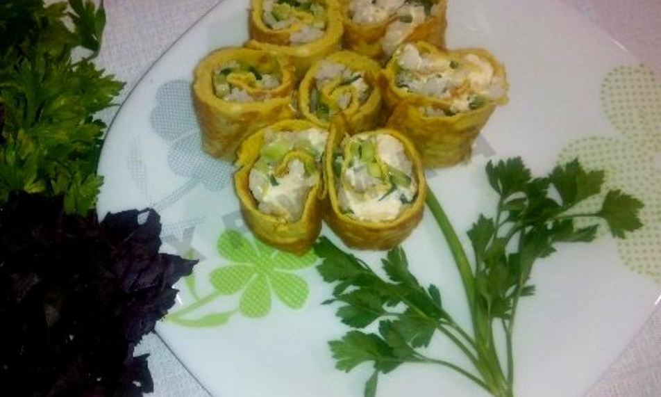 Рецепт яичных роллов по-корейски