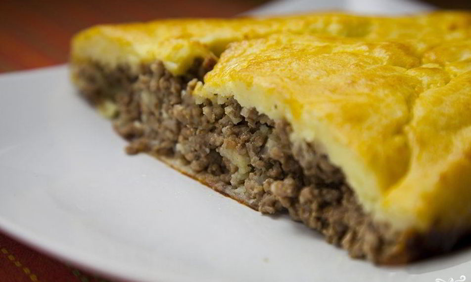 Рецепт картофельного рулета с мясом