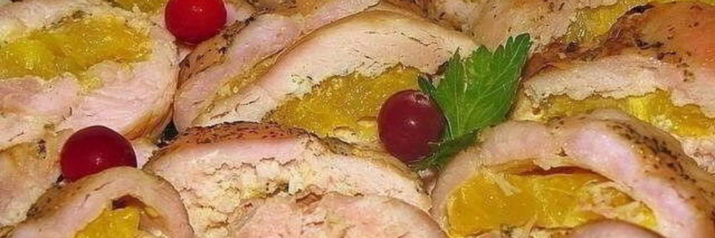 Куриный рулет с чесноком
