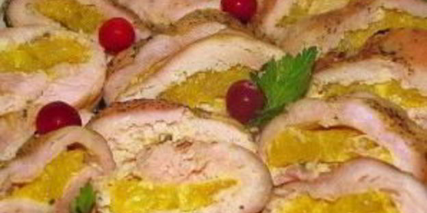 куриный рулет с чесноком