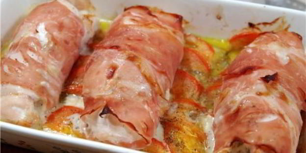 куриный рулет с горгонзолой