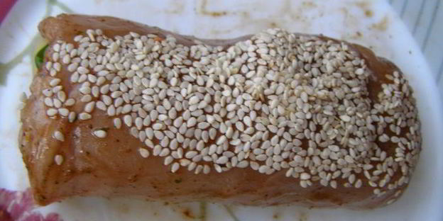 куриные рулетики с грушей и кунжутом в пряном соусе восточный экспресс