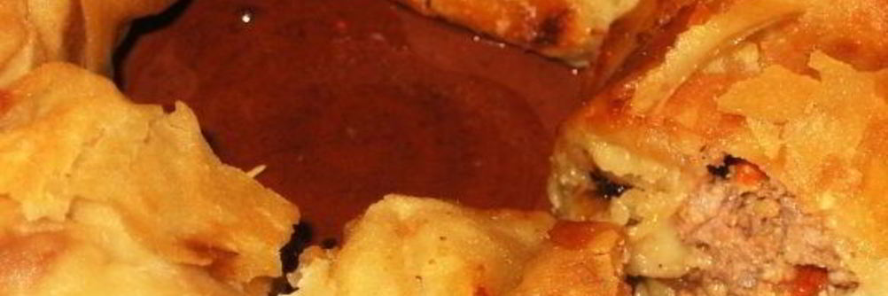 Мясной рулет из лаваша