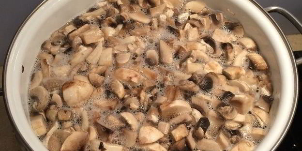 мясной рулет с грибами и луком