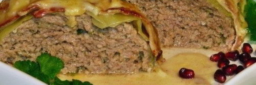 Мясной рулет с капустой