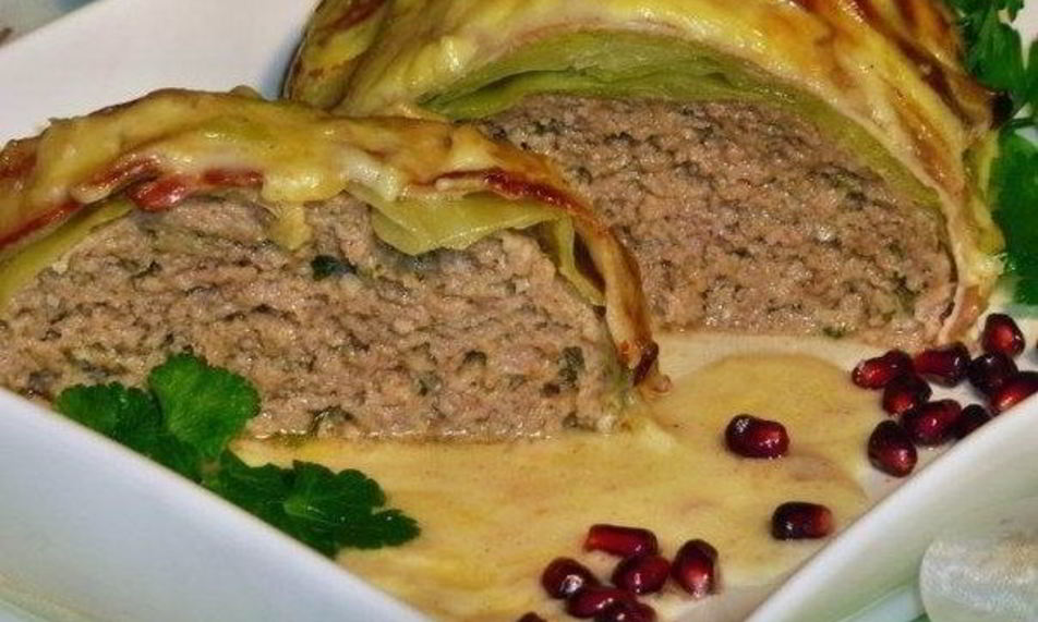 Рецепт мясного рулета с капустой