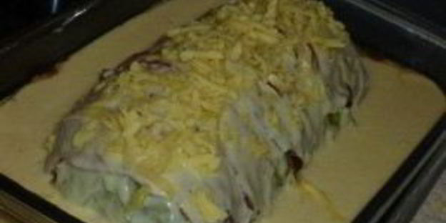 мясной рулет с капустой