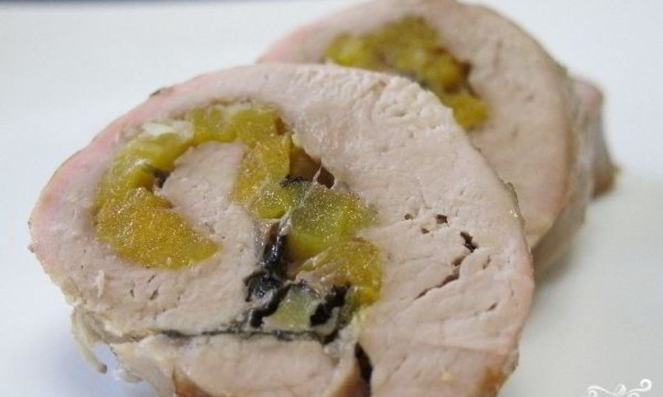 Рецепт мясного рулета с курагого