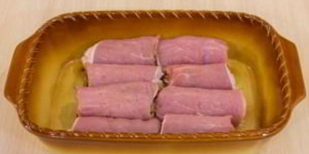 мясные рулетики с грибной начинкой