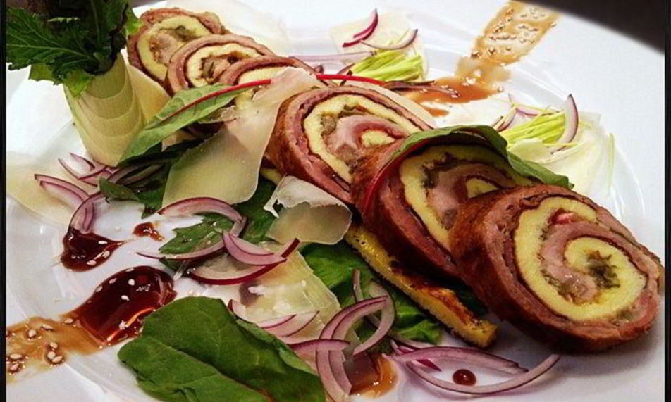 Рецепт мясных рулетов с омлетом из тыквы