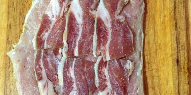 мясные рулеты с омлетом из тыквы