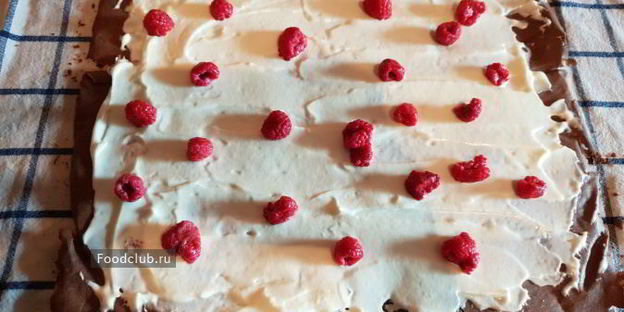 нежнейший рулет с малиной