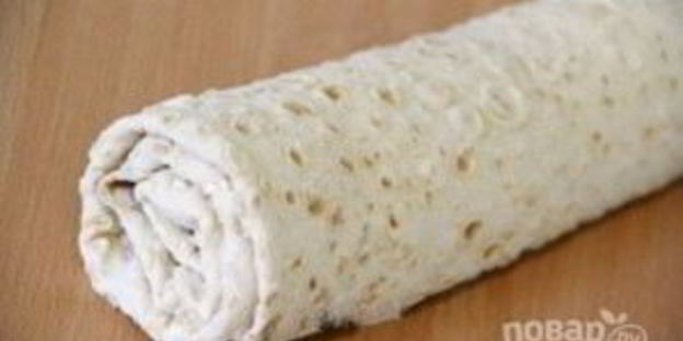 рулет из лаваша с печенью трески