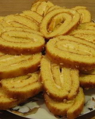 Рулет на сгущенном молоке