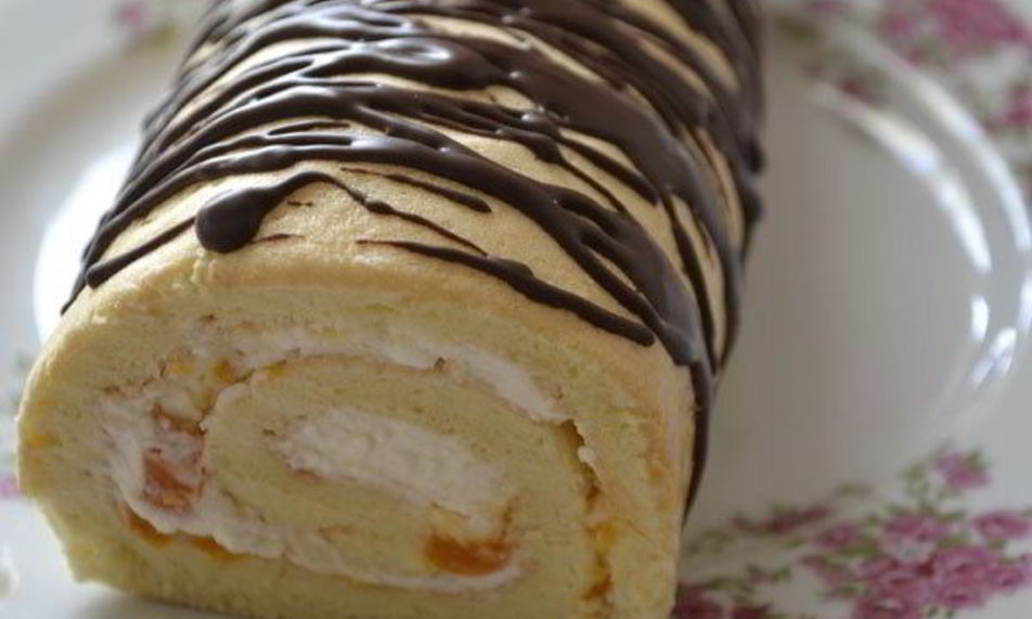 Рецепт рулета с творогом и курагой