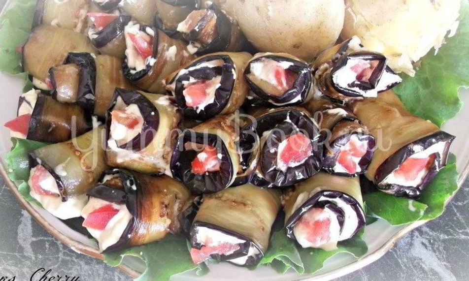 Рецепт рулетиков баклажанных