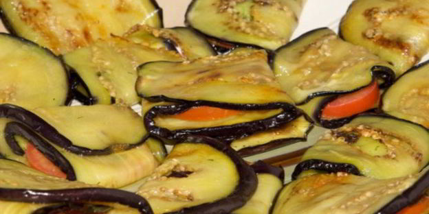 рулетики из баклажанов