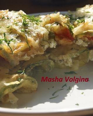 Рулетики из кабачков и помидоров