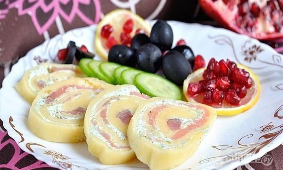 Рецепт рулетов с семгоя