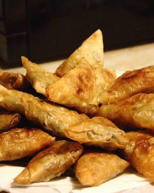 Самоса из теста фило с мясом