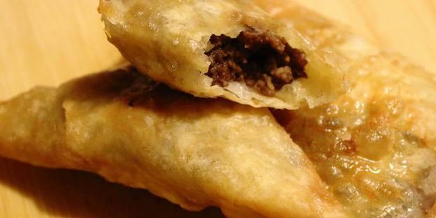 самоса из теста фило с мясом