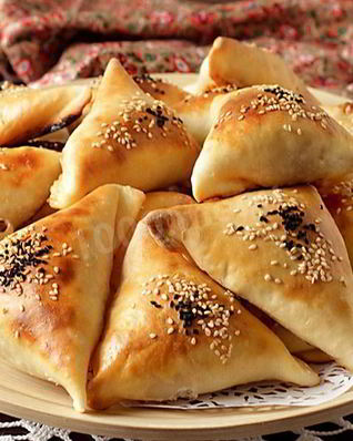 Самса из слоеного теста в духовке