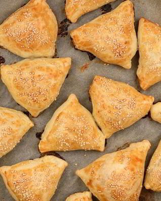 Самса с курицей и грибами