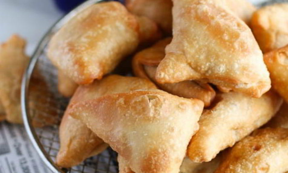 Рецепт самсы с курицей из слоеного теста