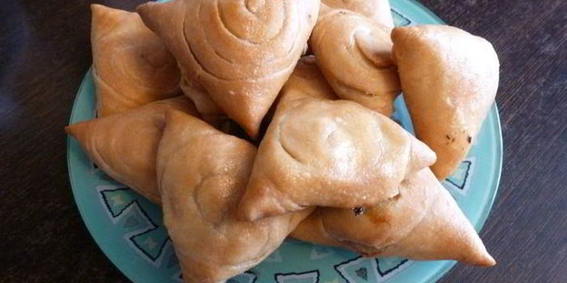 самса с тыквой и рисом