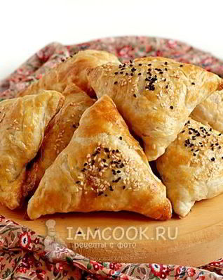Самса с тыквой на готовом слоеном тесте