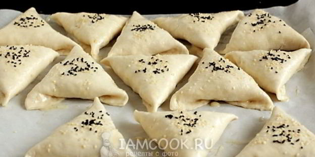 самса с тыквой на готовом слоеном тесте