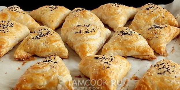 самса с тыквой на готовом слоеном тесте