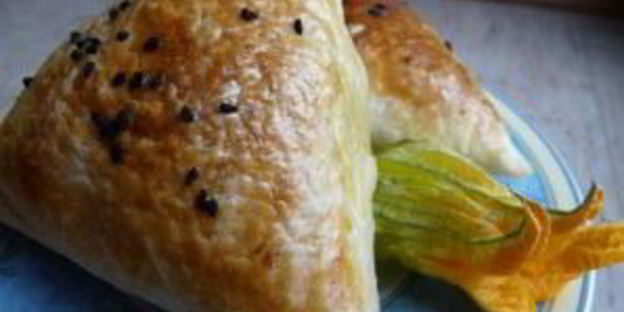 слоеная самса с тыквой