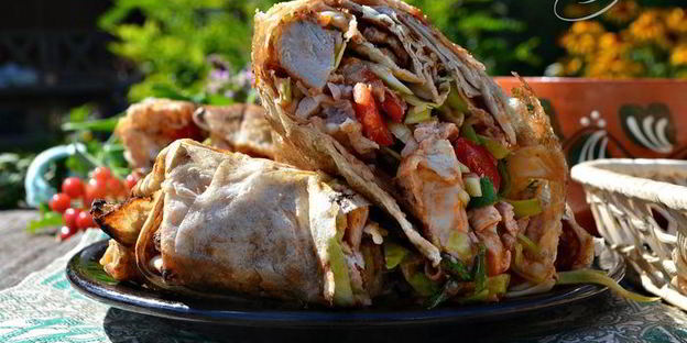 дачная шаурма на гриле