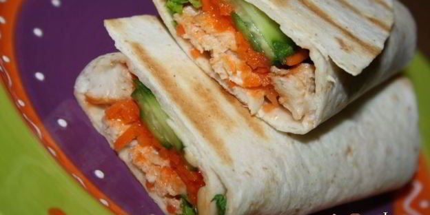 домашняя шаурма с курицей