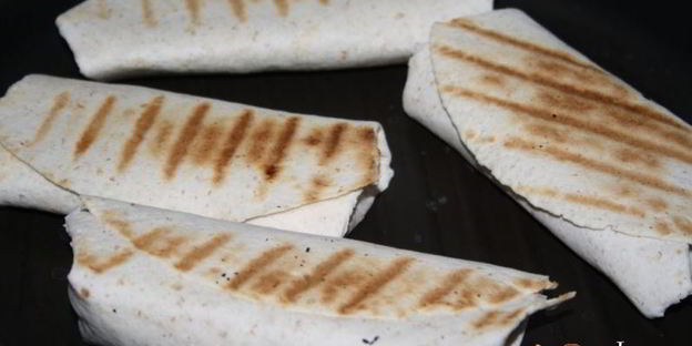 домашняя шаурма с курицей