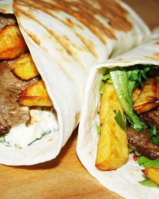 Домашняя шаурма с телятиной