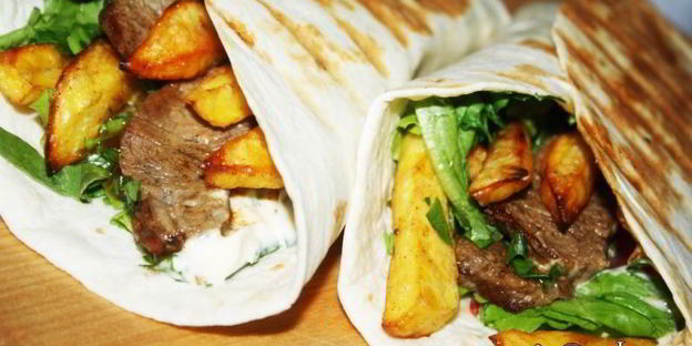 домашняя шаурма с телятиной