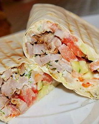 Шаурма домашняя со свининой