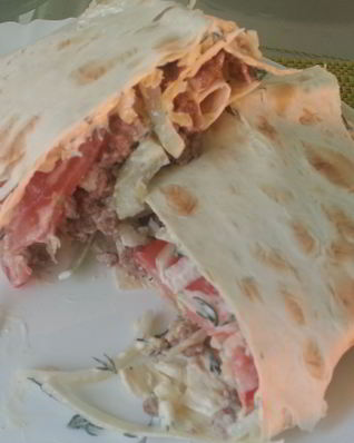 Шаурма по-домашнему с фаршем